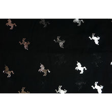 Load image into Gallery viewer, IVYS Metallic Scarf - Black - Unicorns