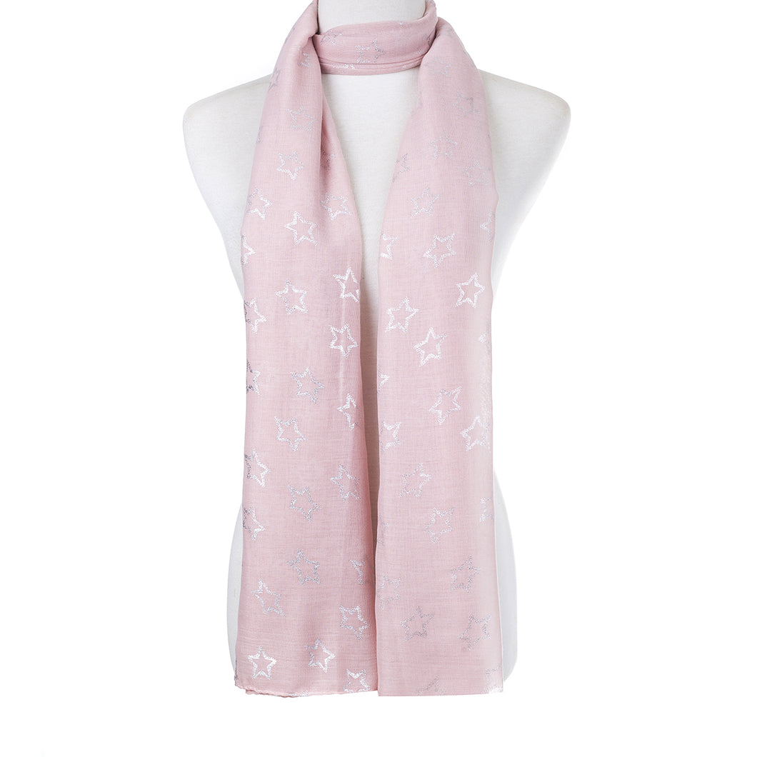 IVYS Metallic Scarf - Pink - Star