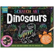 Load image into Gallery viewer, Activity Station Book + Kit -  Scratch Art Dinosaurs