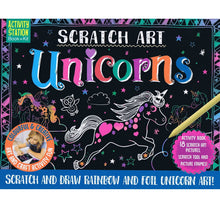 Load image into Gallery viewer, Activity Station Book + Kit - Scratch Art Unicorns