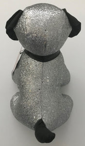 Metallic Silver Glitter Weighted Doggie Door Stop