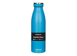 Sistema Double Walled S/Steel Drink Bottle 500ml - Aqua