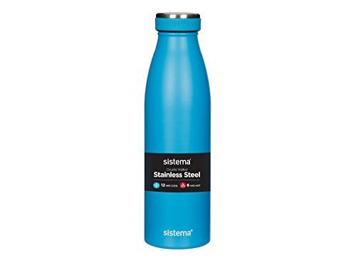 Sistema Double Walled S/Steel Drink Bottle 500ml - Aqua