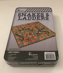 Snakes & Ladders Game in a Tin