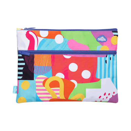 Spencil A4 Twin Zip Pencil Case - Colour Burst