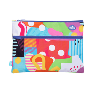 Spencil A4 Twin Zip Pencil Case - Colour Burst