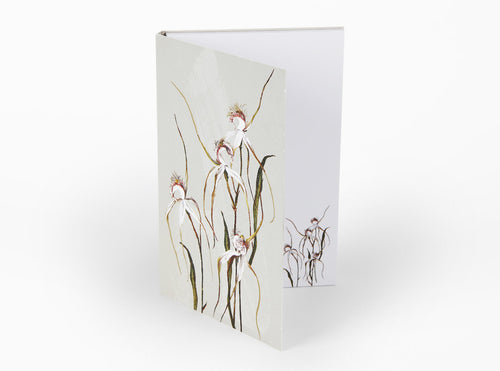 Bell Art - White Collection Notepad - Spider Orchid