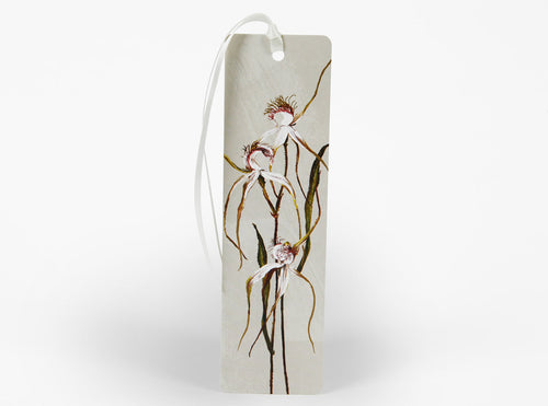 Bell Art - White Collection Bookmark - Spider Orchid