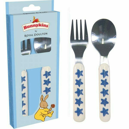 Royal Doulton Bunnykins Spoon & Fork Cutlery Set - Shining Star