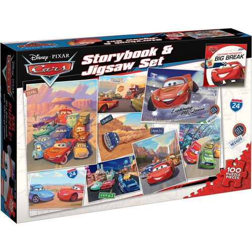 Disney Pixar Cars Storybook & 100 Piece Jigsaw Set