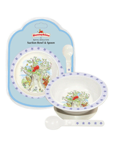 Royal Doulton Bunnykins Melamine Suction Bowl & Spoon Set - Shining Star