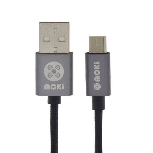 MOKI Braided Syncharge Cable Micro-USB to USB (90cm)