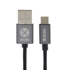 MOKI Braided Syncharge Cable Micro-USB to USB (90cm)
