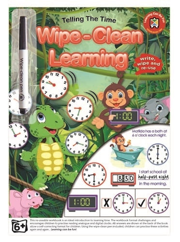 Learning Can Be Fun - Wipe Clean Learning Book - Telling The Time