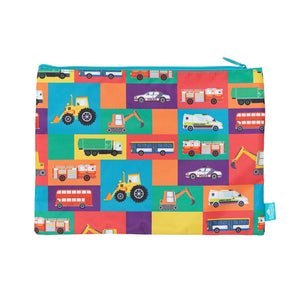 Spencil A4 Twin Zip Pencil Case - Transport Town