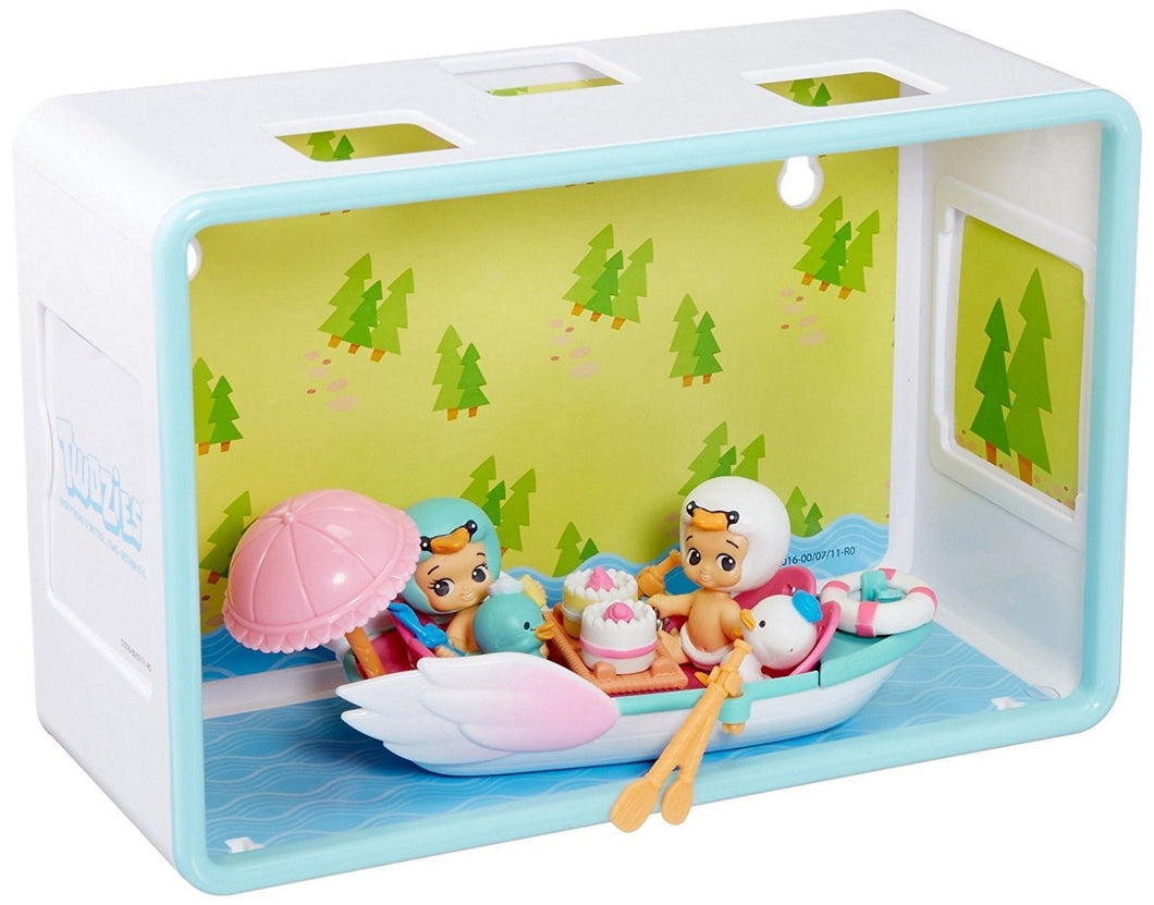 Childrens Twozies Two Sweet Row Boat Doll Twins Figurine Toy Playset