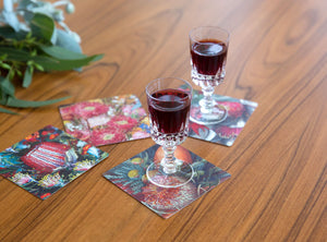 Bell Art - Drink Coasters (8) - Wildflower