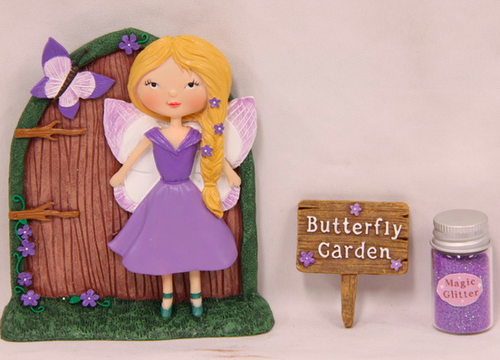 Woodland Forest Fairy Door Figurine and Accessories - Amelia