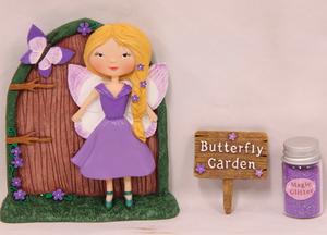 Woodland Forest Fairy Door Figurine and Accessories - Amelia