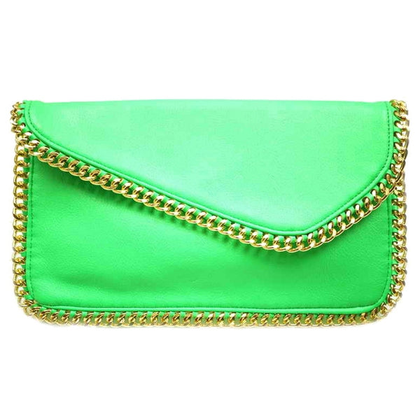 IVYS Diagonal Clutch Bag - Green