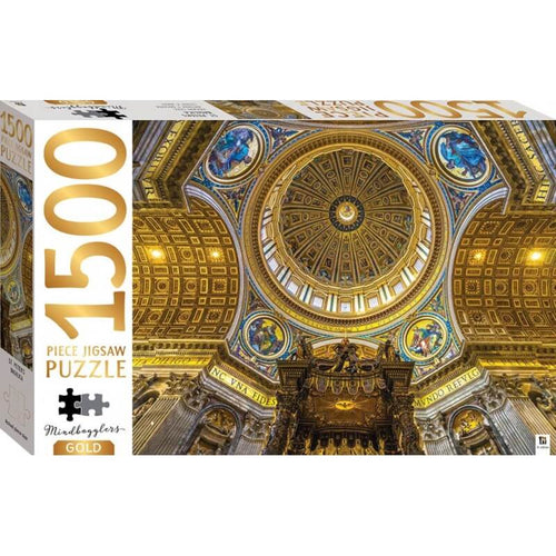 Hinkler: Mindbogglers Gold 1500 Piece Jigsaw Puzzle - St Peter's Basilica
