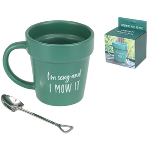 "I'm Sexy and I Mow It" Mug & Shovel Spoon Set